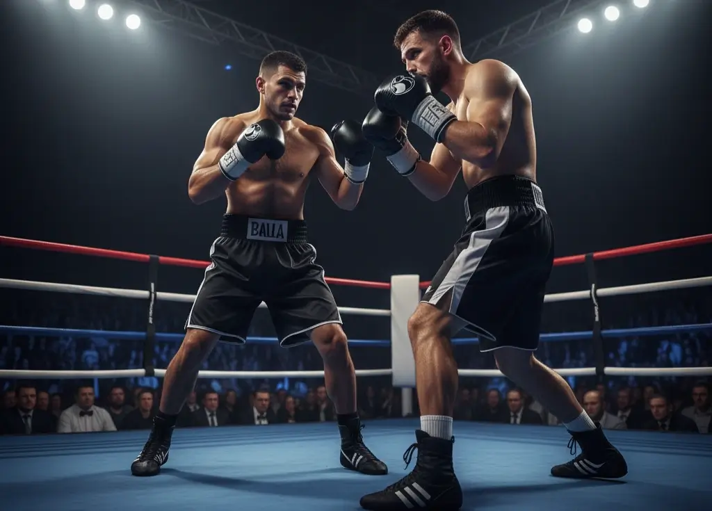 Apostar underdog boxeo cuotas valor boxeador retador en guardia frente al campeón en ring