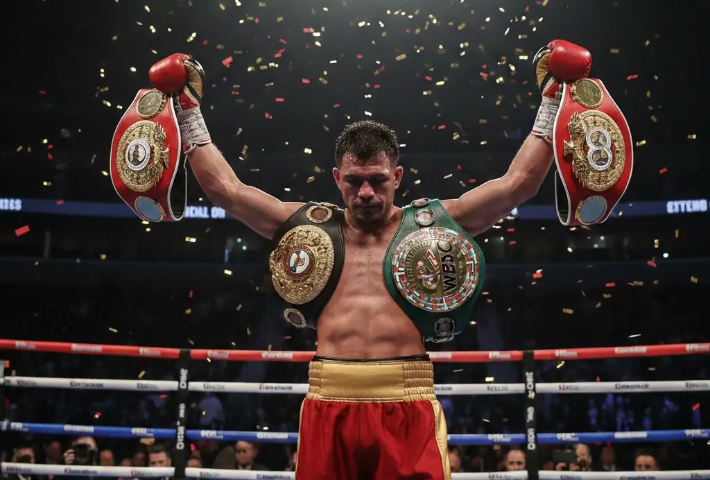 Apuestas Canelo Álvarez cuotas boxeador en ring con cinturón de campeón