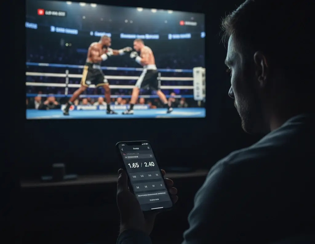 Streaming boxeo casas apuestas España in-play espectador viendo combate en directo